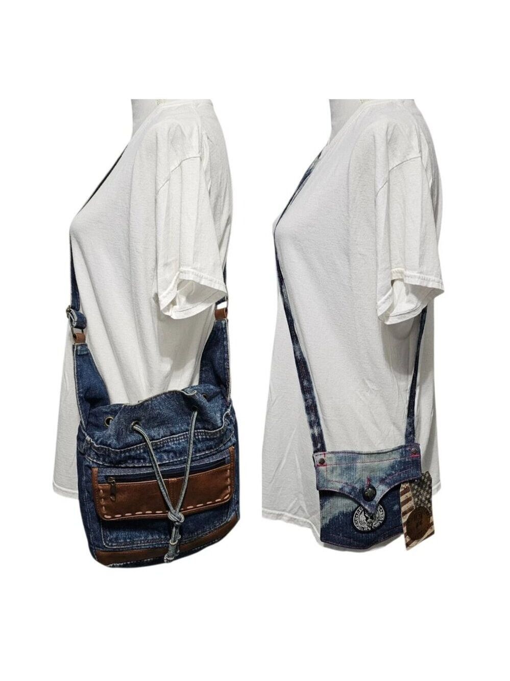 Denim Crossbody Purse BONUS Affliction American Customs Crossbody Purse